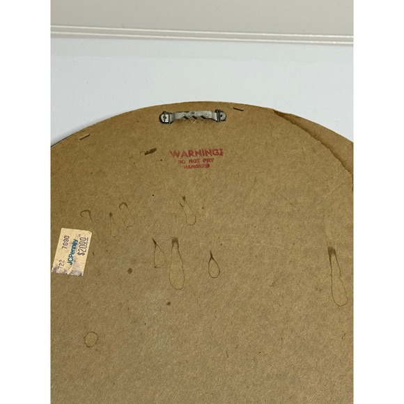 VTG Celestial Moon and Stars Round Wood Wall Mirror Boho Whimsical 12" READ - Picture 10 of 11